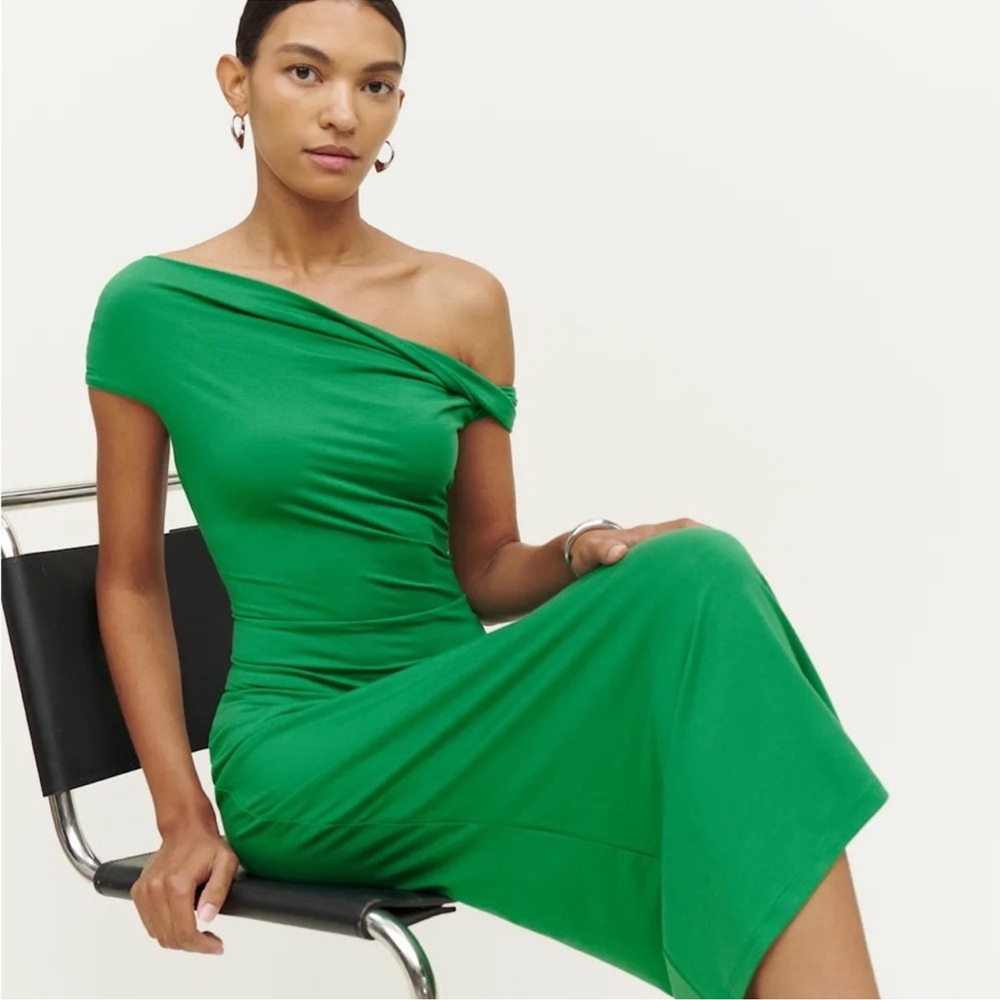 Reformation GREEN Jamen knit dress